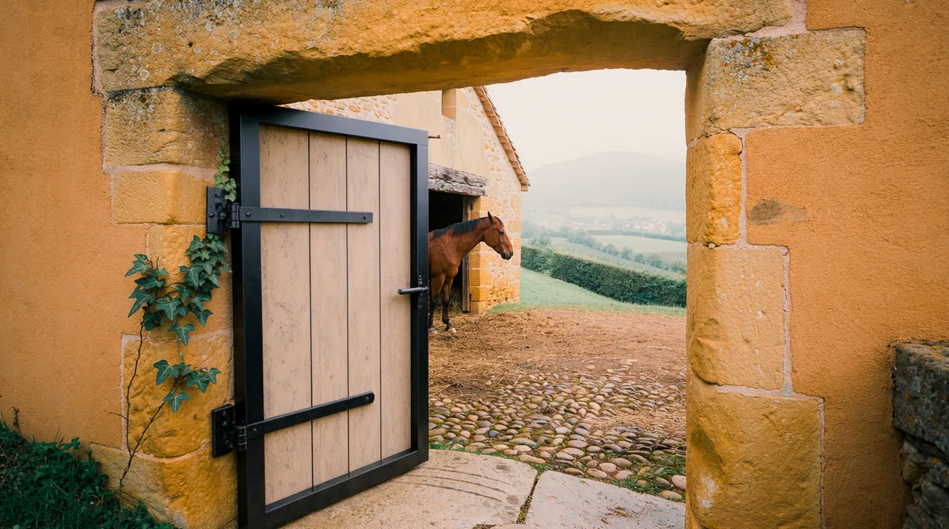 Entrée, L'Impulsion, centre équestre à Chaponnay